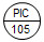 Pressure Indicating controller P&ID symbol