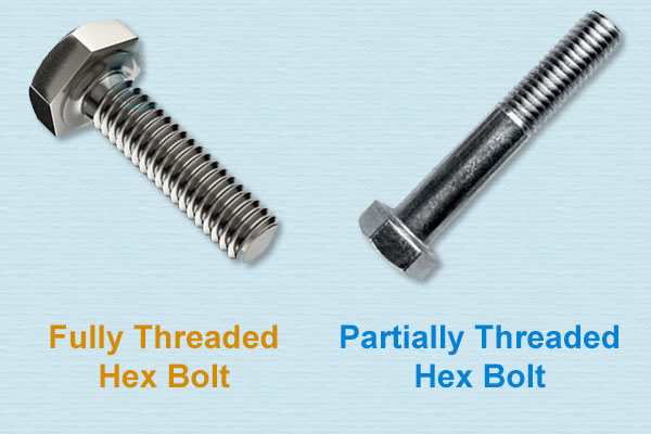 Fully Threaded and Partially Threaded Hex Bolts