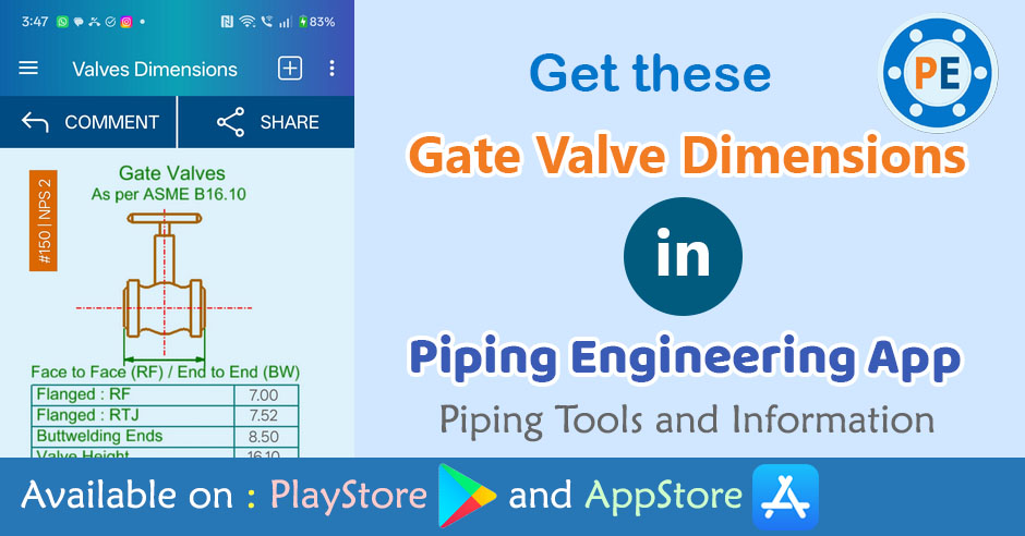 Gate Valve Dimensions