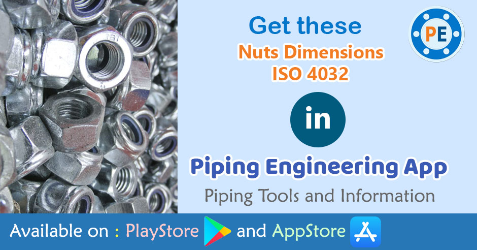 Nuts Iso 4032 Dimensions
