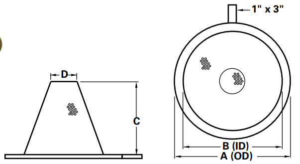 Temporary Basket Strainer Dimensions