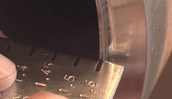 Measuring Bevel Thickness