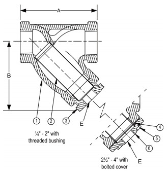 Typical Y Strainer Dimensions